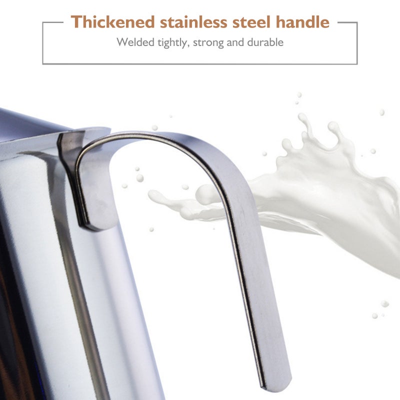 إبريق صنع رغوة الحليب من الستانلس ستيل ذهبي بطول 20.5 سم - Image 5