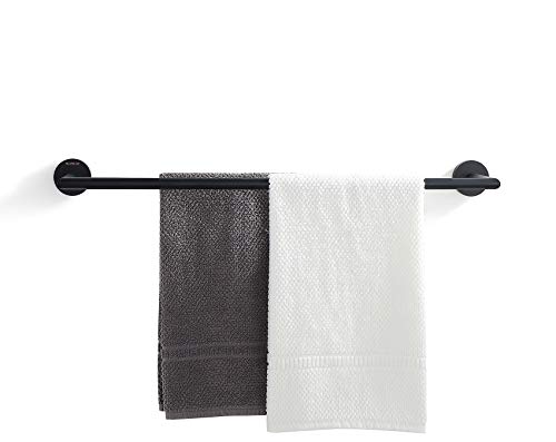 BUVELOT Double Towel Bar 26 Inches, Bathroom Hotel Style Towel Holder, Lavatory Bath Towel Shelf, Modern Minimalist Towel Rack for Bathroom Wall Mounted, Matte Black, 077080-MB Leo Series - Image 5