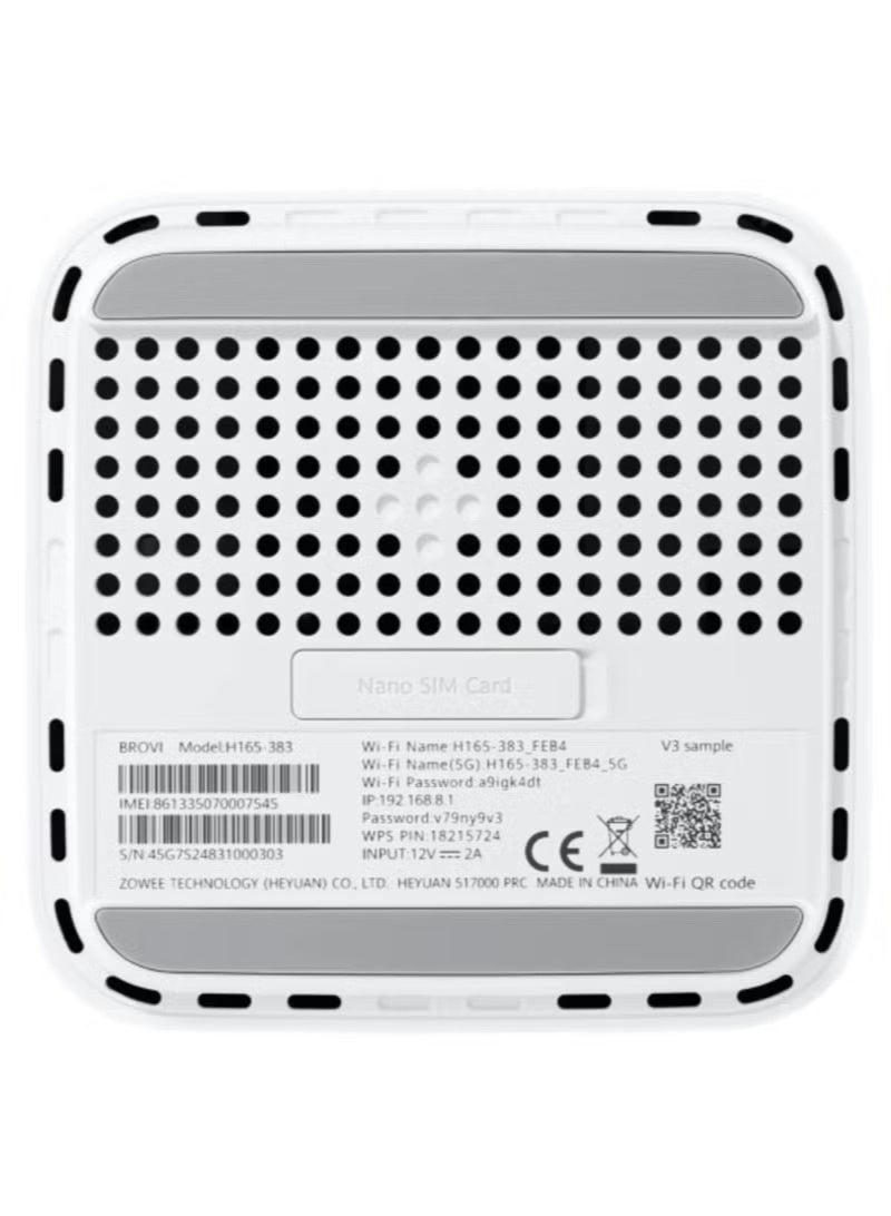 brovi 5G CPE Router H165-383 Wi-Fi 7 Dual Band with RJ45 RJ11 NanoSIM Slot - Image 4