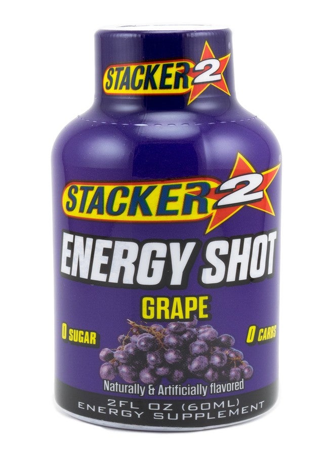 Stacker 2 Energy Shots Grape Flavor 2oz. Shots (24 Bottles) - Image 2