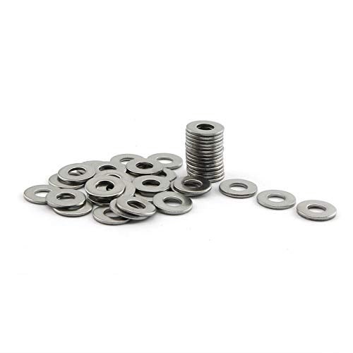 PZRT 40pcs M5 304 Stainless Steel Flat Washer Adjustment Hardware Fitting Accessories Metal Gasket for Bolts Screws - Image 1