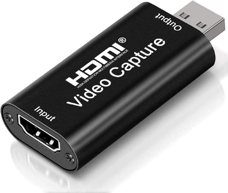 Extenuating Threads 4K HDMI Video Capture Card, Cam Link Card Game Capture Card Audio Capture Adapter HDMI to USB 2.0 Record Capture Device for Streaming, Live Broadcasting, Video Conference, Teaching, Gaming(Black) - Image 1