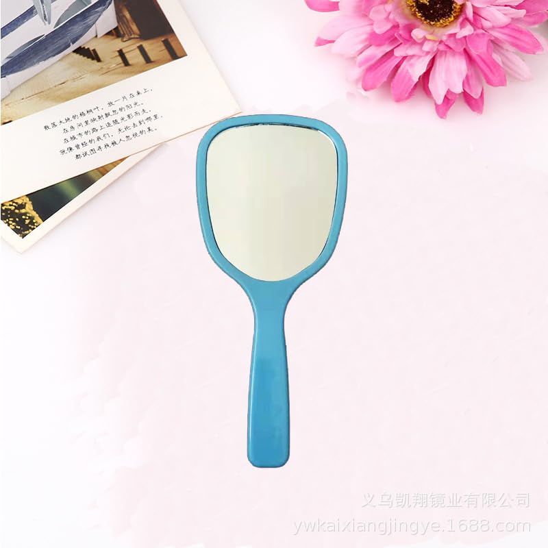 Zikra 8 Pcs Small Handheld Travel Mirror, Compact Cosmetic Vanity Mirror, Personal Portable Glass Makeup Mirror (3.15 x 7.09 inch) in Blue, Green, Pink, Purple - Image 4