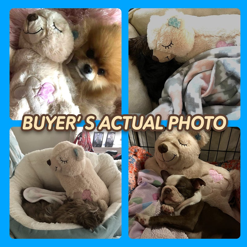 Pet Prime PetPrime Dog Plush Toy Heart Beat Puppy Plush Bear Toy with Warmer Bag Pet Soft Anxiety Puppy Relief Toy for Dogs Heart Beat Stuffed Animal Sleeping Buddy Anxiety Dog Toy - Image 2