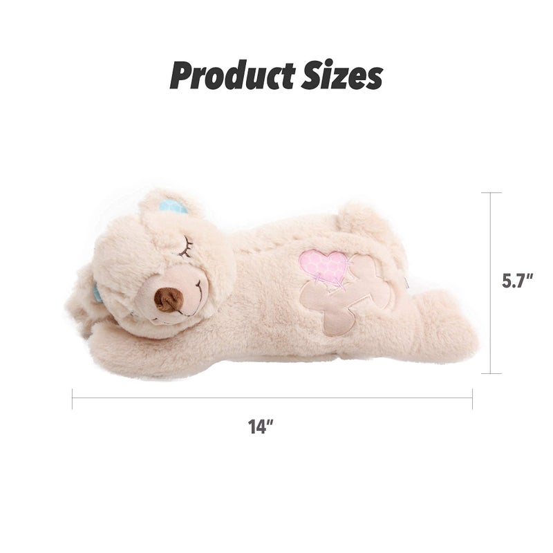 Pet Prime PetPrime Dog Plush Toy Heart Beat Puppy Plush Bear Toy with Warmer Bag Pet Soft Anxiety Puppy Relief Toy for Dogs Heart Beat Stuffed Animal Sleeping Buddy Anxiety Dog Toy - Image 3