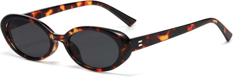 Breaksun Retro Oval Sunglasses for Women Men Fashion Small Oval Sunglasses 90s Vintage Shades - Image 1