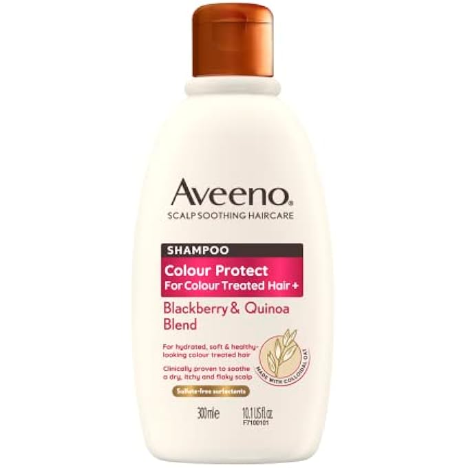 Aveeno COLOUR PROTECT BLACKBERRY AND QUINOA SCALP SOOTHING SHAMPOO FOR COLOUR TREATED HAIR 300ML - Image 2