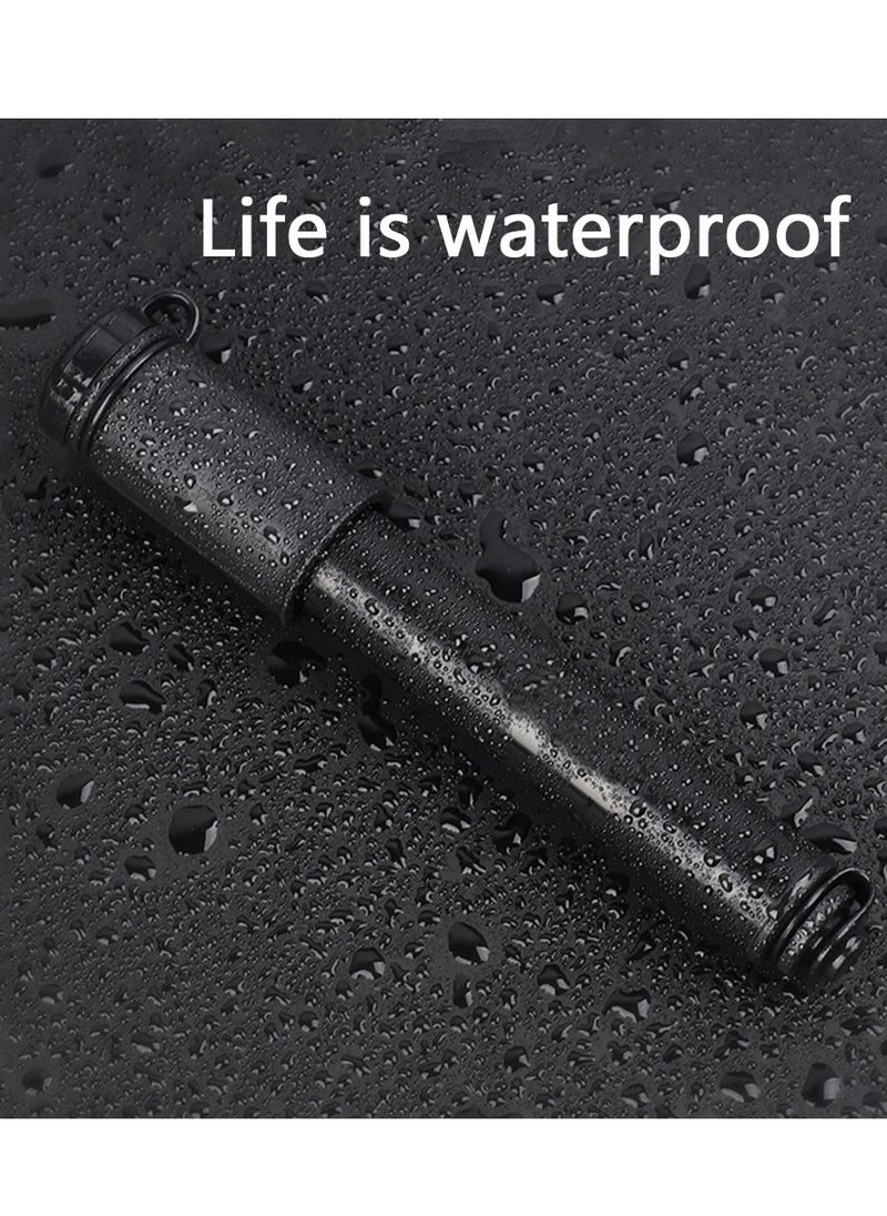 SYOSI Mini Bicycle Pump, Portable Tire Valve Pump High Pressure Small Waterproof Air Hose Aluminum Alloy Inflator with Hose for Inflatable Balls Toys Mountain Bike Inflatable (black)  - Image 3