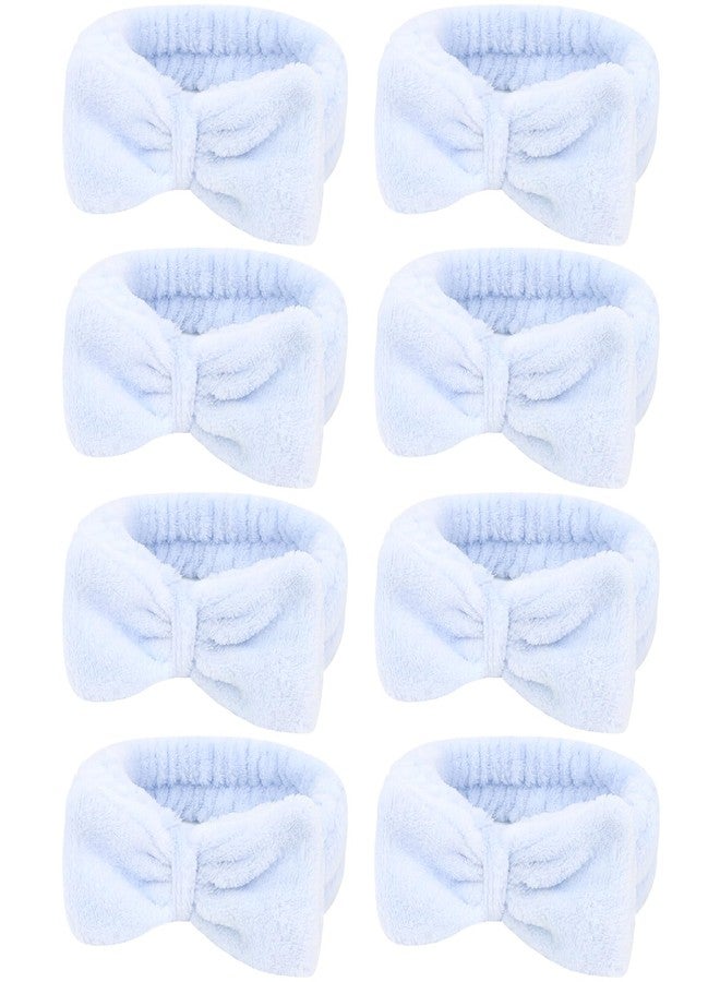 Semato Bachelorette Party Favor Set Bride Spa Headband Bride Headband and Bridesmaid Headband Skincare Headbands for Women Cute Bow Head Bands Party Supplies (Blue) - Image 1