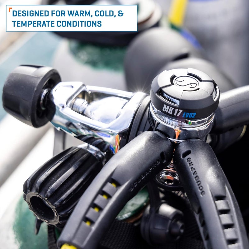 SCUBAPRO MK17 EVO 2 INT/C370 Dive Regulator System for Scuba Diving, INT, Black/Graphite - Image 4