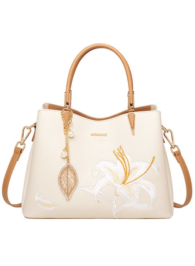 Aokang Women's Handbag, Trendy Luxury Embroidered Tote Bag, Commuter Crossbody Shoulder Bag, Birthday And New Year Gift For Mom Or Wife - Image 4