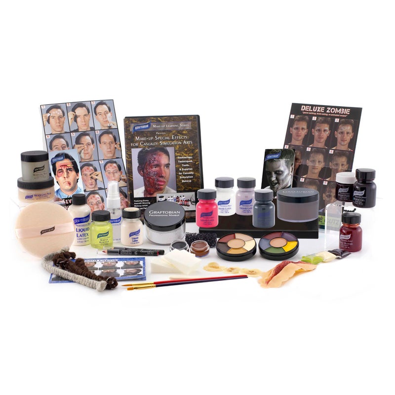 Graftobian Special FX Trauma Pro SFX Makeup Kit - Made in USA - Professional Effects Kit for Halloween, Cosplay, Theater, and Movie, Easy-to-use Cosmetics Collection Set for Beginners and Pros - Image 1