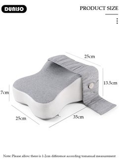 DUNISO Knee Pillow for Side Sleepers, Memory Foam Leg Pillow for Sleeping, Ergonomic Side Sleeping Pillows with Removable and Washable Cover, Leg Positioner Pillows for Sciatica Relief, Back, Leg, Hip, Pregnancy and Joint Pain  - Image 4