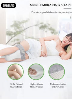 DUNISO Knee Pillow for Side Sleepers, Memory Foam Leg Pillow for Sleeping, Ergonomic Side Sleeping Pillows with Removable and Washable Cover, Leg Positioner Pillows for Sciatica Relief, Back, Leg, Hip, Pregnancy and Joint Pain  - Image 5