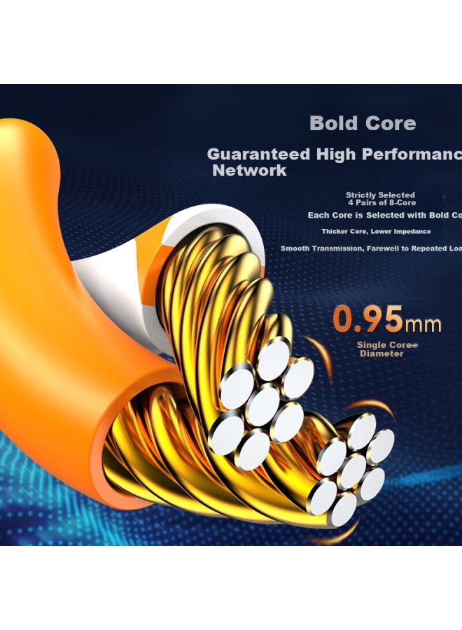 Shengwei Cat6 Gigabit High Speed Broadband Cable For Engineering Monitoring Computer Router Network Home Finished Jumper 8-core Twisted Pair Black 4m Lc-1204g - Image 2