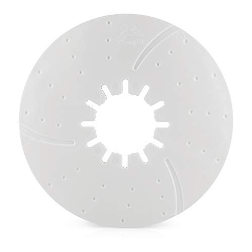 Camp'N 5th Wheel Lube Plate (White) Press On Fifth Wheel Lube Plate 10 Inch – Extend Hitch Life with Our 5th Wheel Accessories - Image 1
