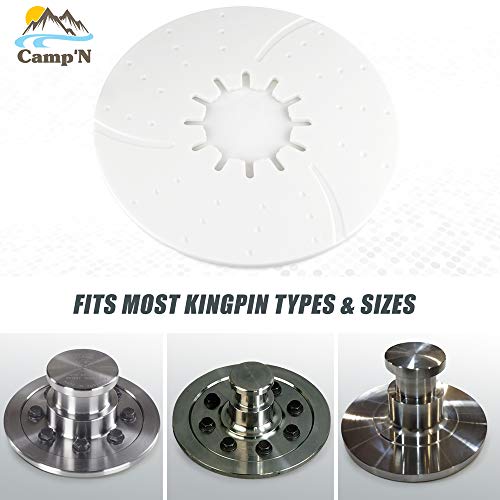 Camp'N 5th Wheel Lube Plate (White) Press On Fifth Wheel Lube Plate 10 Inch – Extend Hitch Life with Our 5th Wheel Accessories - Image 5