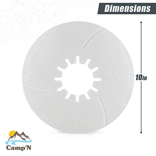Camp'N 5th Wheel Lube Plate (White) Press On Fifth Wheel Lube Plate 10 Inch – Extend Hitch Life with Our 5th Wheel Accessories - Image 2