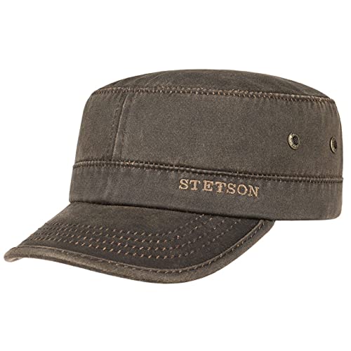 Stetson Datto Army Cap Men Brown 7-7 1/8 - Image 1