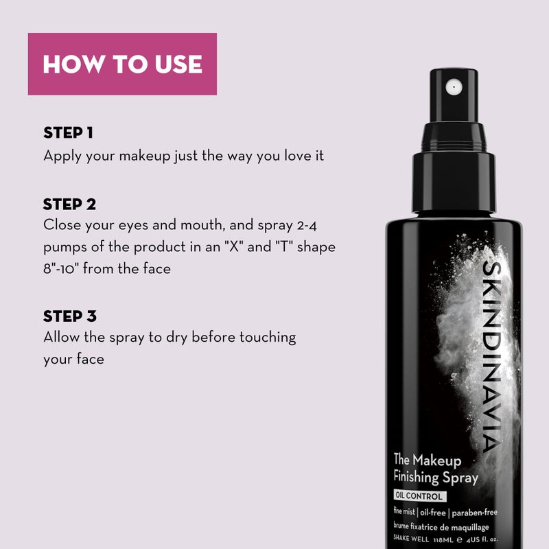 Skindinavia Oil Control Makeup Primer and Finishing Spray â€“ Shine-Reducing, Pore-Minimizing, Sweat-Resistant Formula for Long-Lasting Wear (2 x 4 fl oz) - Image 5