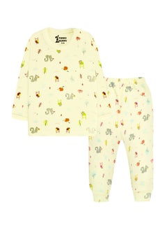Funny Bunny Pack of 3 Cotton Long Sleeve & Pants Underwear Set for Baby  - Image 3