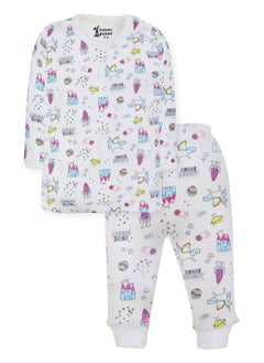 Funny Bunny Pack of 3 Cotton Long Sleeve & Pants Underwear Set for Baby  - Image 4