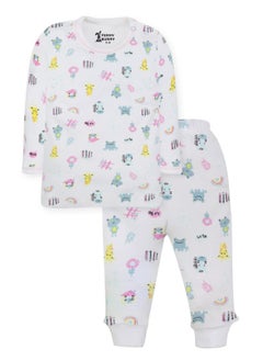 Funny Bunny Pack of 3 Cotton Long Sleeve & Pants Underwear Set for Baby  - Image 5