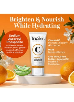 TruSkin Naturals Vitamin C Cream for Face – Brightening Moisturizer, Anti Aging, Hydrating, Skin Wrinkle Cream – Vitamin B5, Vitamin E, Jojoba Oil, Aloe Vera & Green Tea, 2 Fl Oz  - Image 3