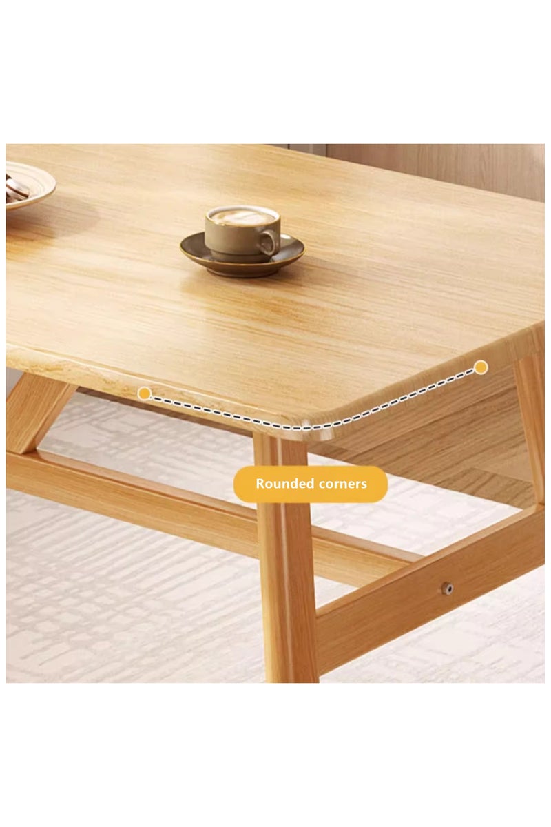 HXDream Modern Dining Table,140*60*74cm dining table,Suitable for Kitchen,Dining Room,Living Room（wood color） - Image 3