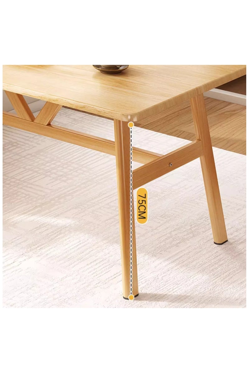 HXDream Modern Dining Table,140*60*74cm dining table,Suitable for Kitchen,Dining Room,Living Room（wood color） - Image 4