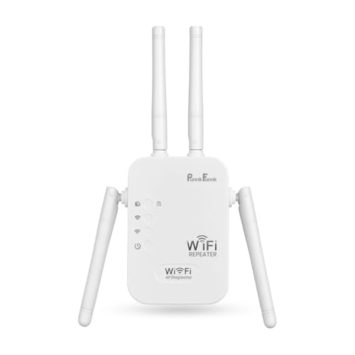 PunnkFunnk 300Mbps WiFi Range Extender | 2.4GHz Signal Booster & Repeater | 10m Coverage, Connect Upto 10 Devices | Router & Access Point with Dual LAN Ports - Image 1