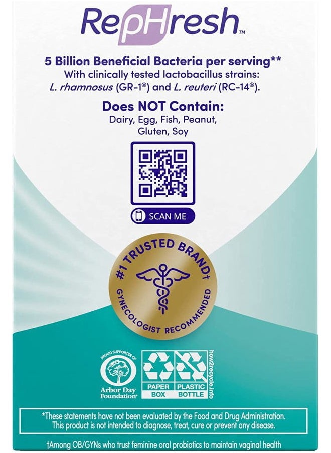 Rephresh Pro-B Probiotic Feminine Supplement, 30-Count Capsules (Pack of 2)  - Image 3