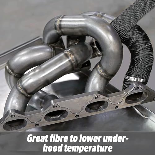 Pivalo PVUSWB1 Bike Exhaust Universal Silencer Wrap Heat Shield Protector with Clip Compatible for Classic Electra Standard Bullet (Black, 3 Mtr) - Image 2