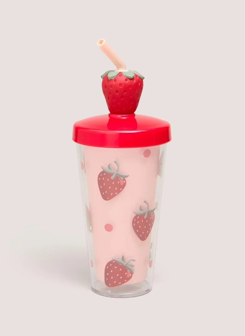 Matalan Twisty Strawberry Straw Cup Pink