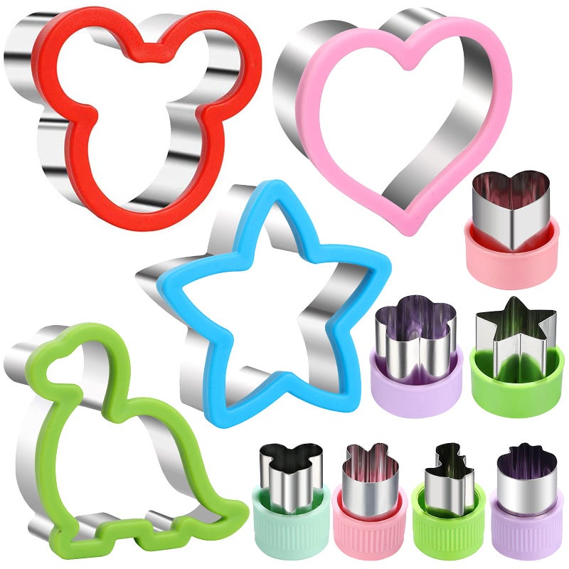 Sandwiches cookie Cutter setMouse  Dinosaur  Heart  Star Shapes Sandwich Cutters Cookie Cutters Vegetable cuttersFood Grade Cookie Cutter Stamps Mold Decorate Food