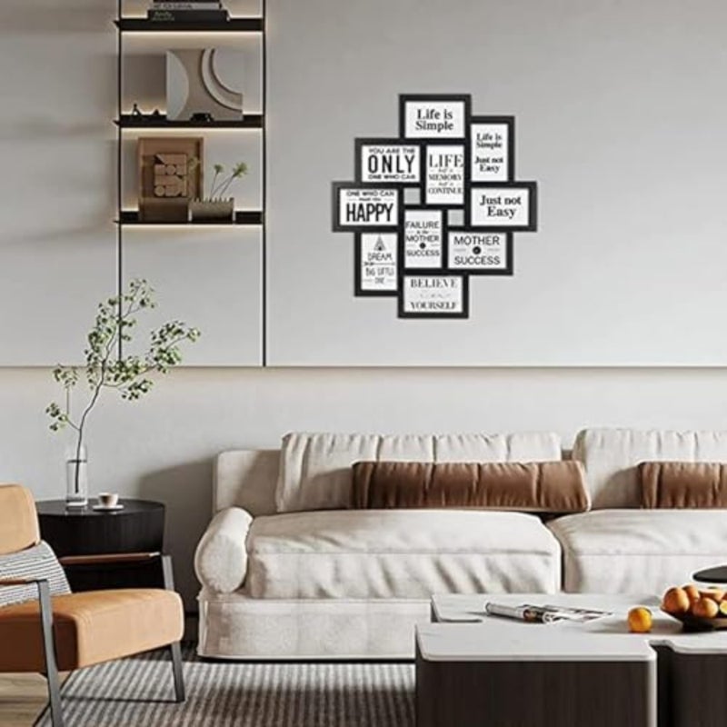 إطار صور مجمع، إطار صور متعدد للتعليق على الحائط، مقاس 10.16 × 15.24 سم لـ 10 صور، عرض إطار صور متعدد للجدار معرض شخصي لديكور المنزل - Image 2