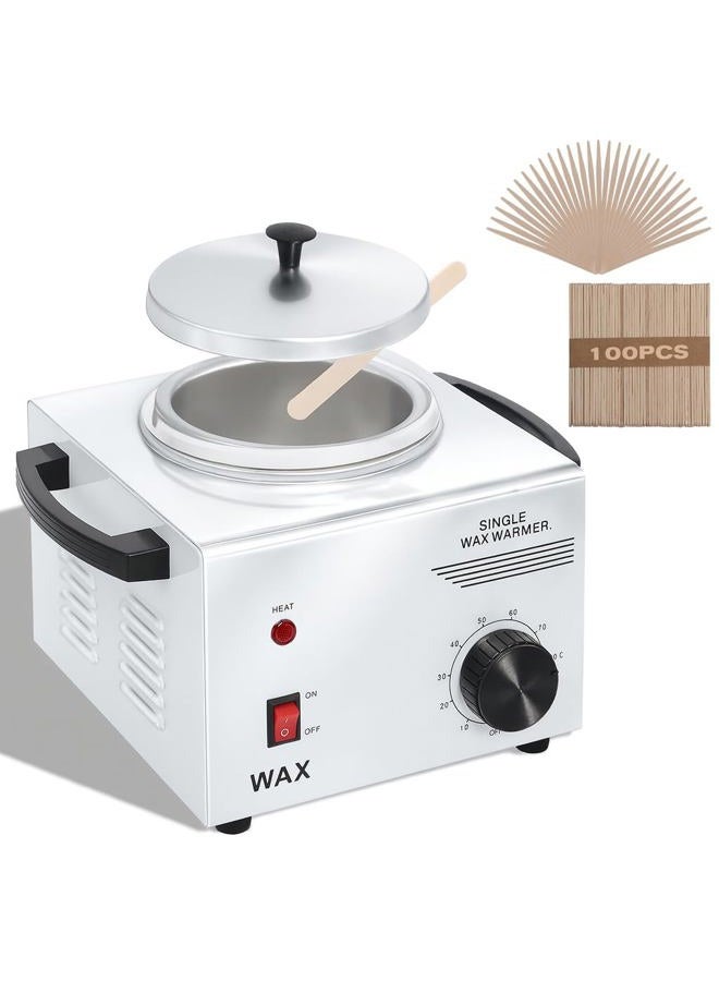 Podoy Wax Warmer for Hair Removal, Professional Single Wax Warmer Pot Melter, Adjustable Temperature, Compact and Portable, SPA Salon Equipment, 14 Ounce - Image 1