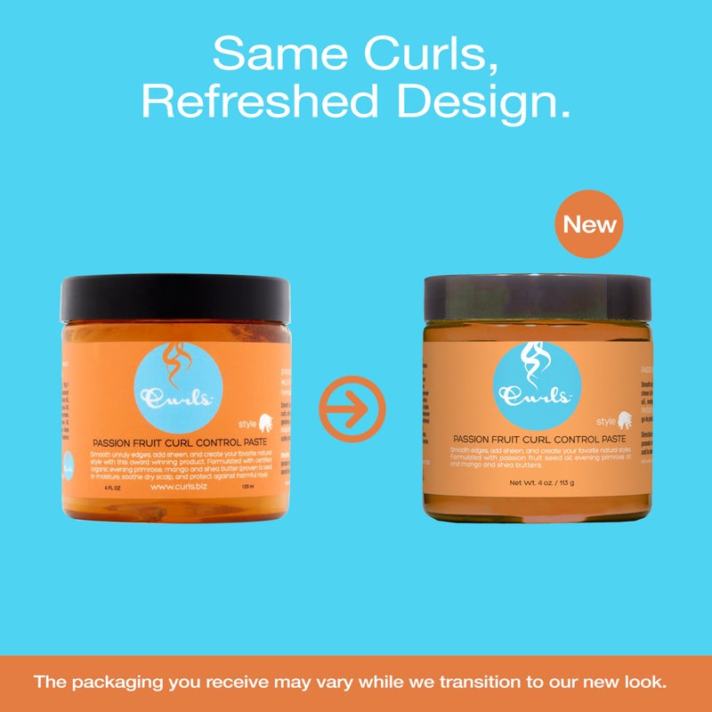 Curls Passion Fruit Control Paste - For Edges and Frizzy Hair - For All Types - 4 Fl Oz - Image 2