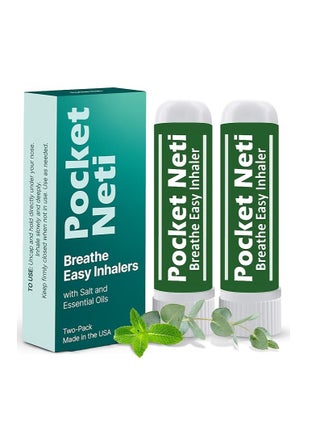 Pocket Neti Breathe Easy Himalayan Salt Aromatherapy Sinus Inhaler 2 Pack with Essential Oils. - pzsku/ZB9E27F20FA29E941E7DAZ/45/_/1735231622/bd4aa8a3-85da-4db3-a3fd-23c4d41b6527