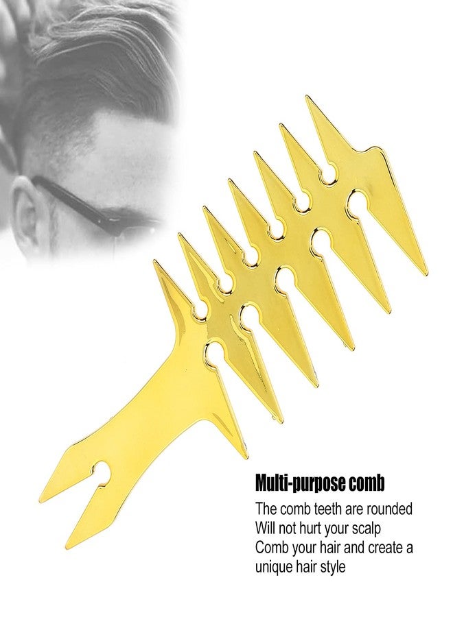 AMONIDA Wide Tooth Comb, 20x8x0.5cm Men's Comb Double Sided for Hair Styling for Unique Hair Style for Men Long Term Use(gold) - Image 3