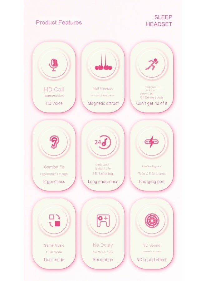 New Wireless Bluetooth Neckband Earphones with Extended Battery Life for Sports, Compatible with Apple, Android, and Huawei - Image 2