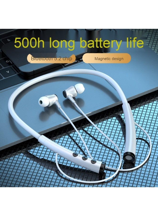 New Wireless Bluetooth Neckband Earphones with Extended Battery Life for Sports, Compatible with Apple, Android, and Huawei - Image 1