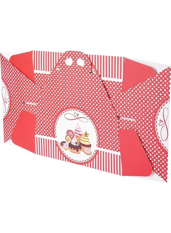 هوت باك علبة كيك ٥٠ قطعة، أحمر/أبيض - Image 1