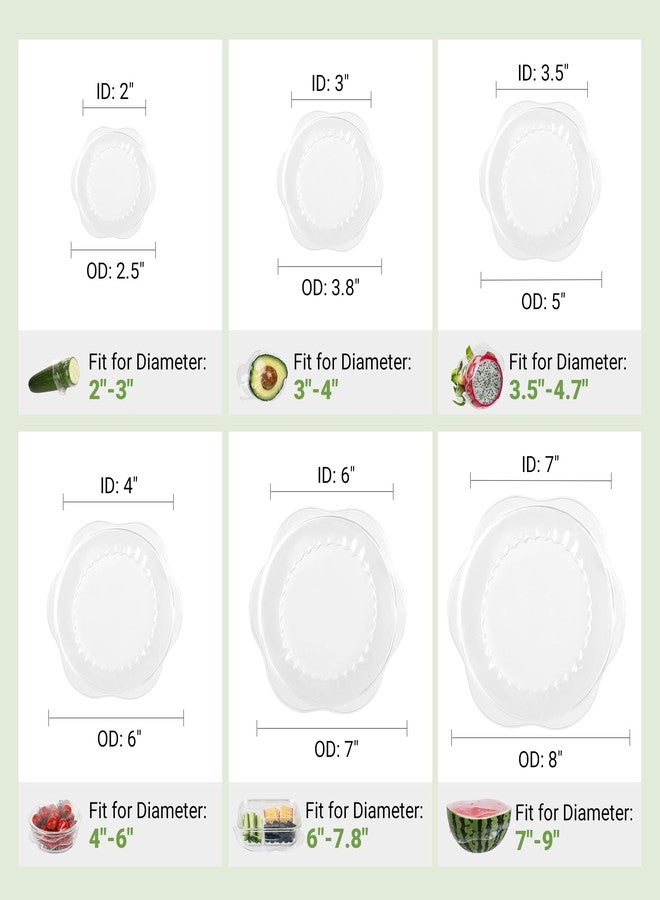 Rottogoon Silicone Stretch Lids for Food Storage in Fridge, Reusable Elastic Bowl Covers for Cup, Cans, Jars, Round & Rectangle Container, Food Grade Silicone Microwave Food Cover, Heat-Resistant, Transparent - Image 2