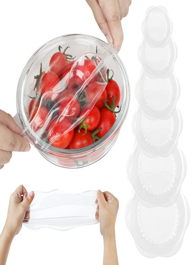 Rottogoon Silicone Stretch Lids for Food Storage in Fridge, Reusable Elastic Bowl Covers for Cup, Cans, Jars, Round & Rectangle Container, Food Grade Silicone Microwave Food Cover, Heat-Resistant, Transparent - Image 1