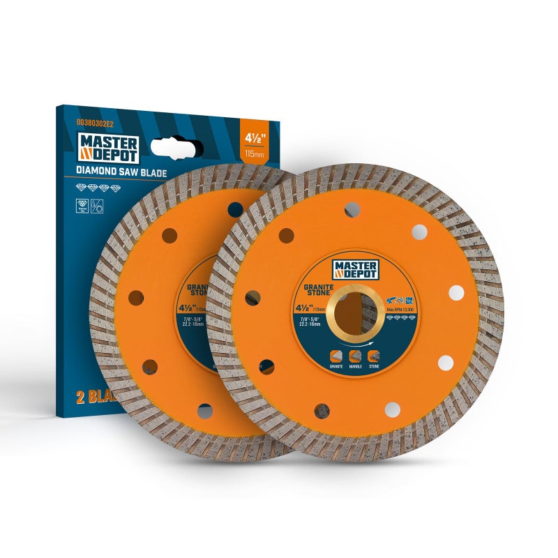 MASTER DEPOT 7 inch Diamond Saw Blade for Angle Grinder,Segmented General Purpose Blade Dry/Wet Cutting Blade for Concrete, Paver, Masonry, Terrazzo, Stone, Granite, Block, 7/8"-5/8â€ Arbor (3 Pack) - Image 1