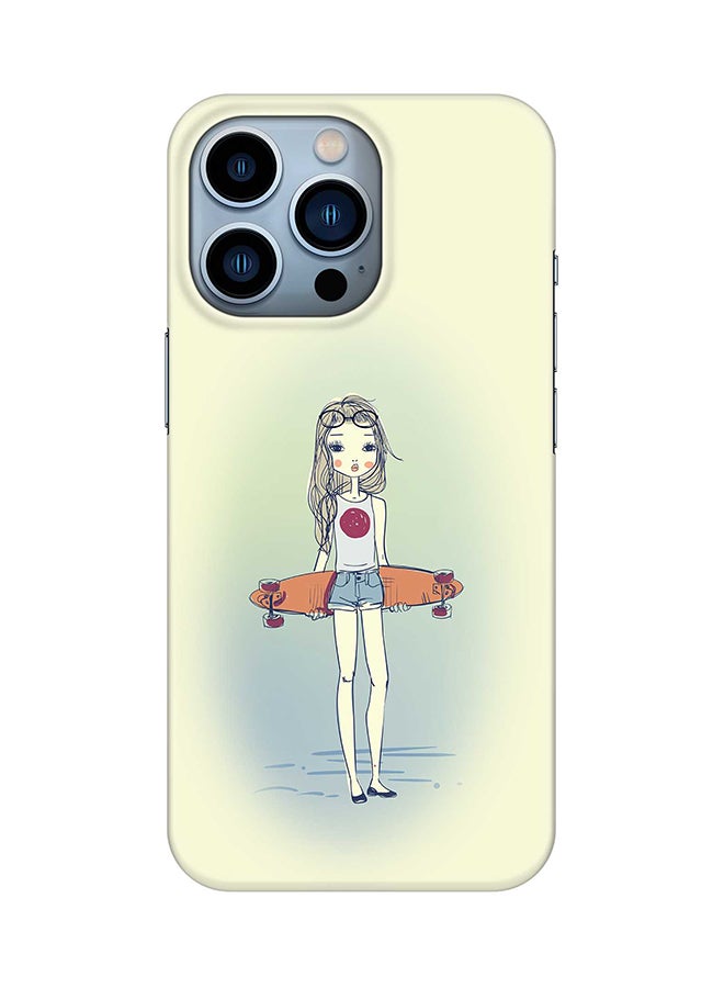 Stylizedd Case for iPhone 15 Pro Slim Snap Classic Series Mobile Cover Hard PC Shield Matte Finish Phone CasePrint - Skater Girl - Image 1