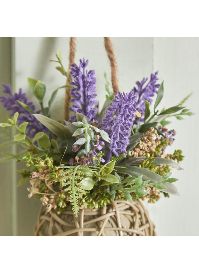 Lavender Hanging Flower Arrangement With Woven Base 12X12X22 Cm - pzsku/ZB9E2AD2E09EF5D79953EZ/45/_/1720281621/fbbbf7ca-723f-458e-ae02-de8b545cd6f9