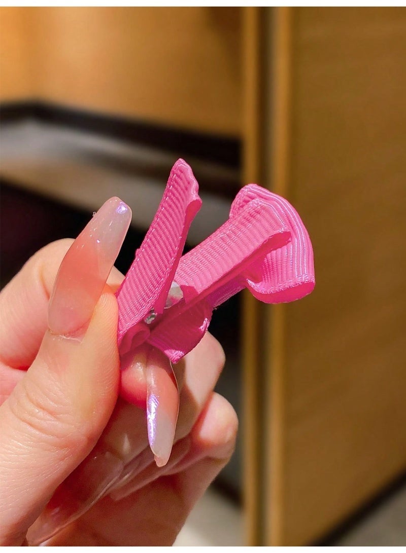 جلامكيت 30 قطعة من مشابك شعر قماشية بألوان عشوائية للفتيات الصغيرات، إكسسوارات شعر على شكل أشرطة جميلة، ومتوفرة بألوان متعددة. - Image 2