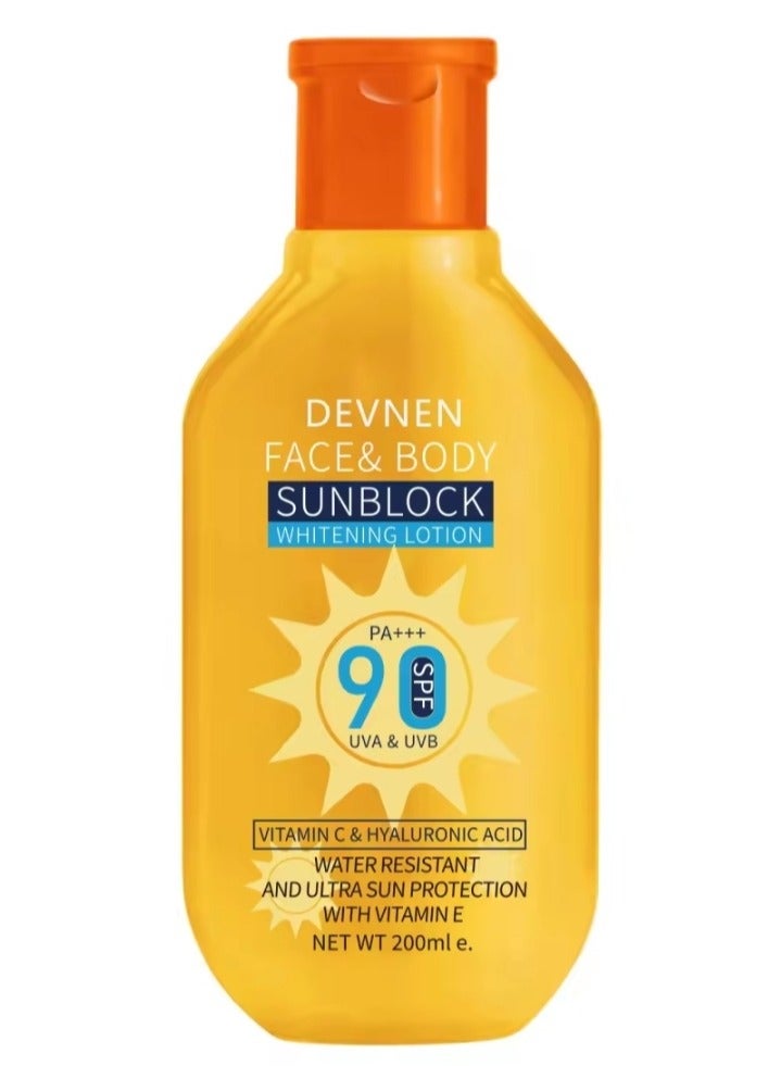 ROUSHUN FACE & BODY SUNBLOCK WHITENING LOTION 90SPF UVA & UVB